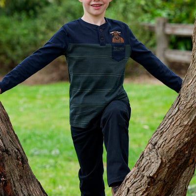 Thomas Cook Boy’s Benny Henley 1-Pocket Long Sleeve Tee