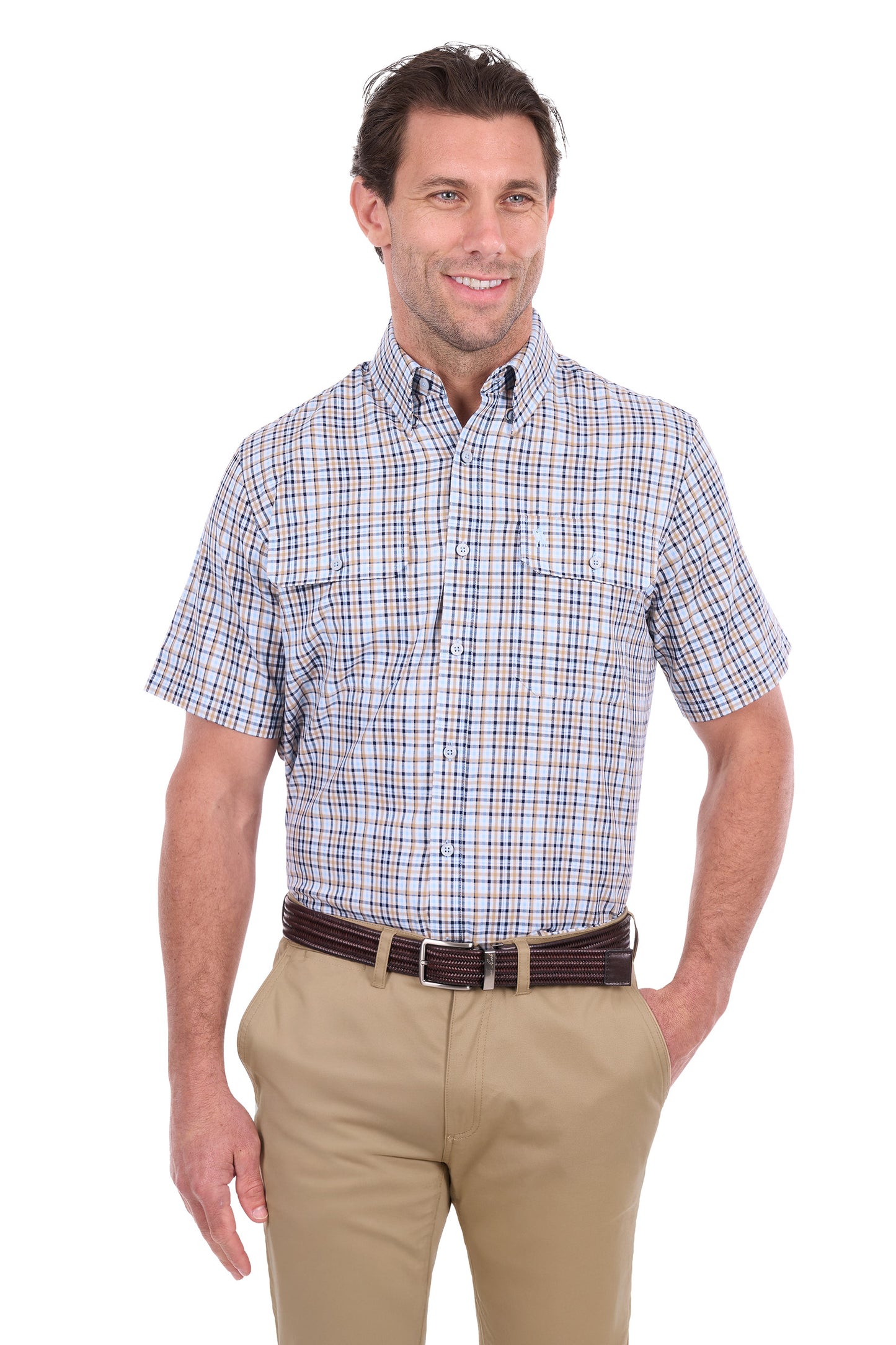 Thomas Cook Men’s Ted Check 2-Pocket Short Sleeve Shirt