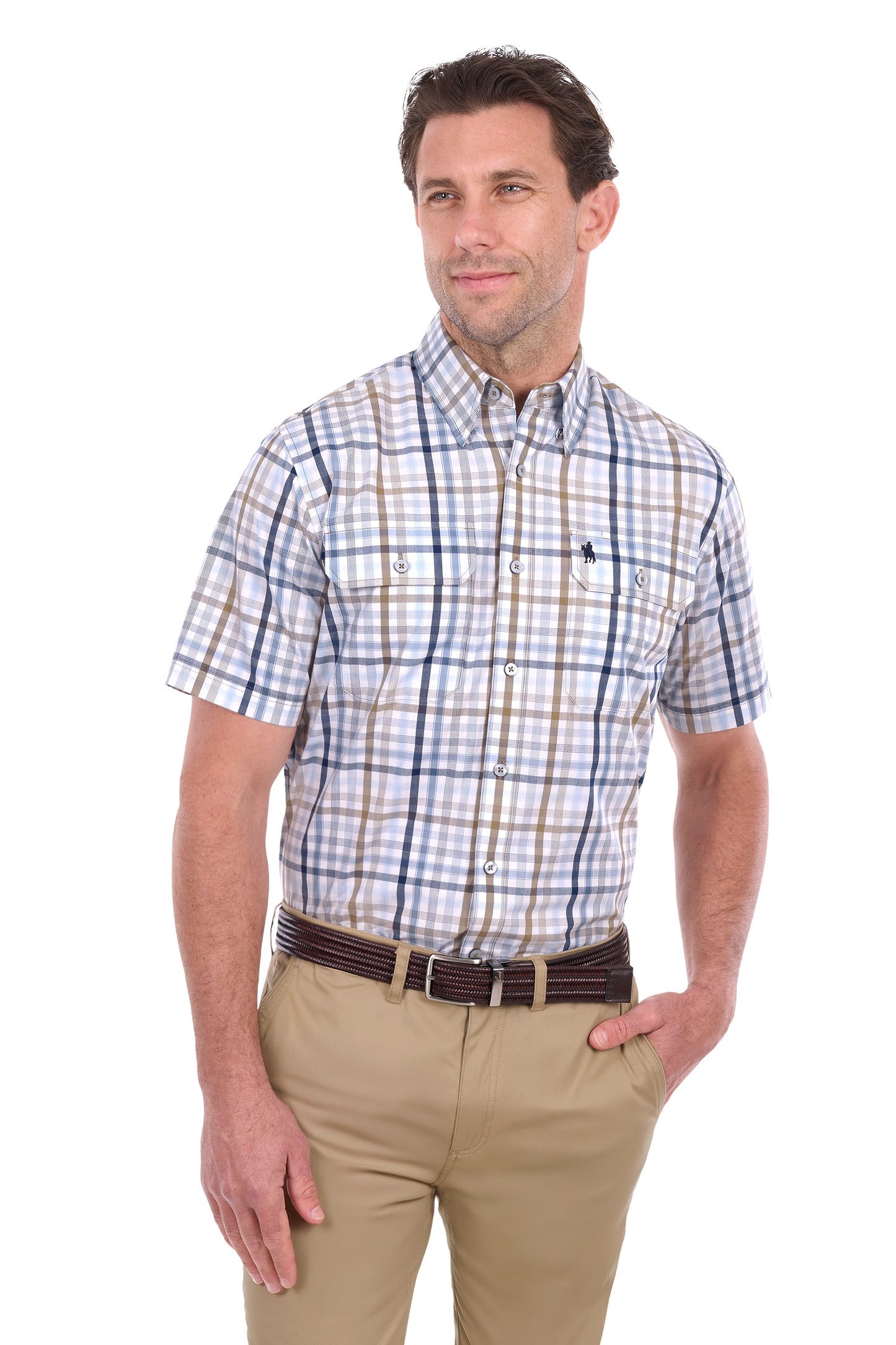 Thomas Cook Men’s Alfie Check 2-Pocket Short Sleeve Shirt