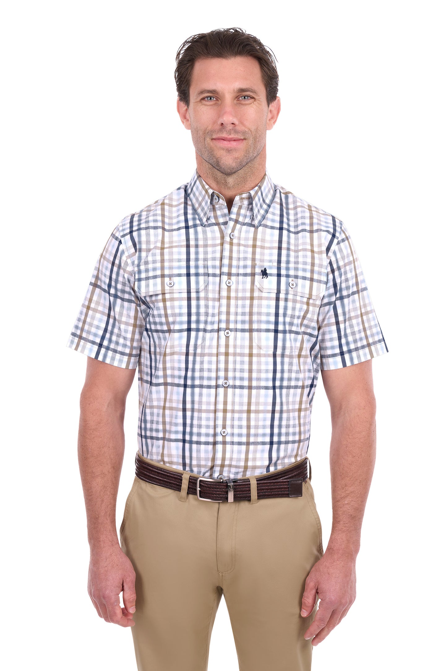 Thomas Cook Men’s Alfie Check 2-Pocket Short Sleeve Shirt