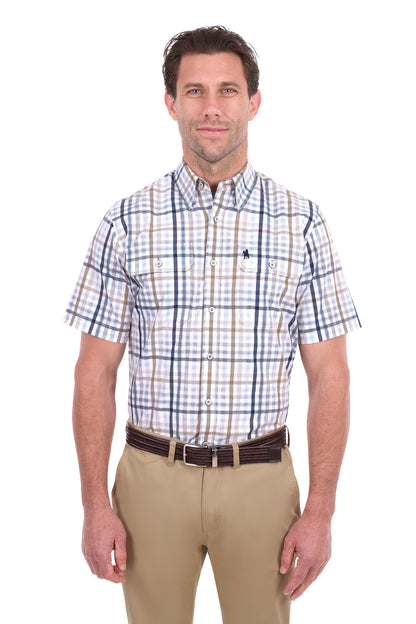 Thomas Cook Men’s Alfie Check 2-Pocket Short Sleeve Shirt