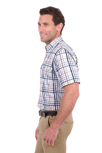 Thomas Cook Men’s Alfie Check 2-Pocket Short Sleeve Shirt