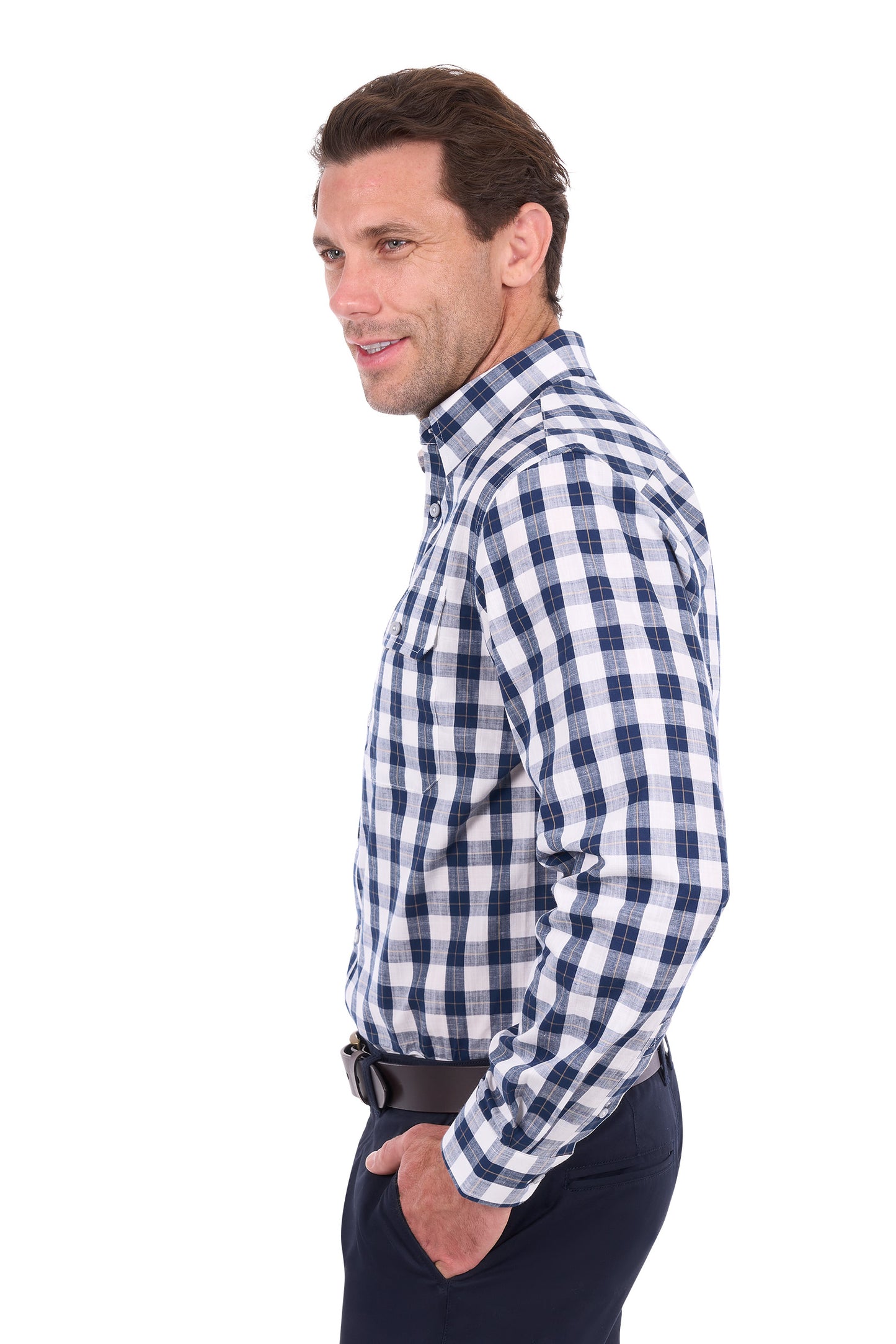 Thomas Cook Men’s Ezra Check 2-Pocket Long Sleeve Shirt