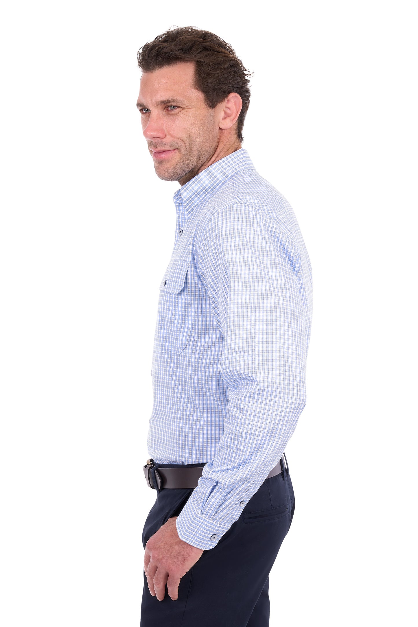 Thomas Cook Men’s Isaac Check 2-Pocket Long Sleeve Shirt