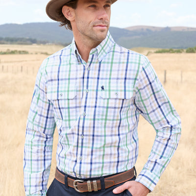 Thomas Cook Men’s Louie Check 2-Pocket Long Sleeve Shirt