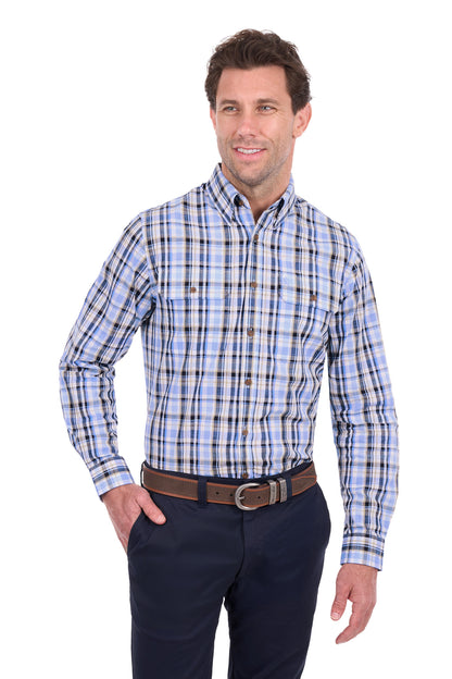 Thomas Cook Men’s Roman Check 2-Pocket Long Sleeve Shirt
