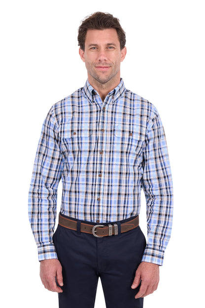 Thomas Cook Men’s Roman Check 2-Pocket Long Sleeve Shirt