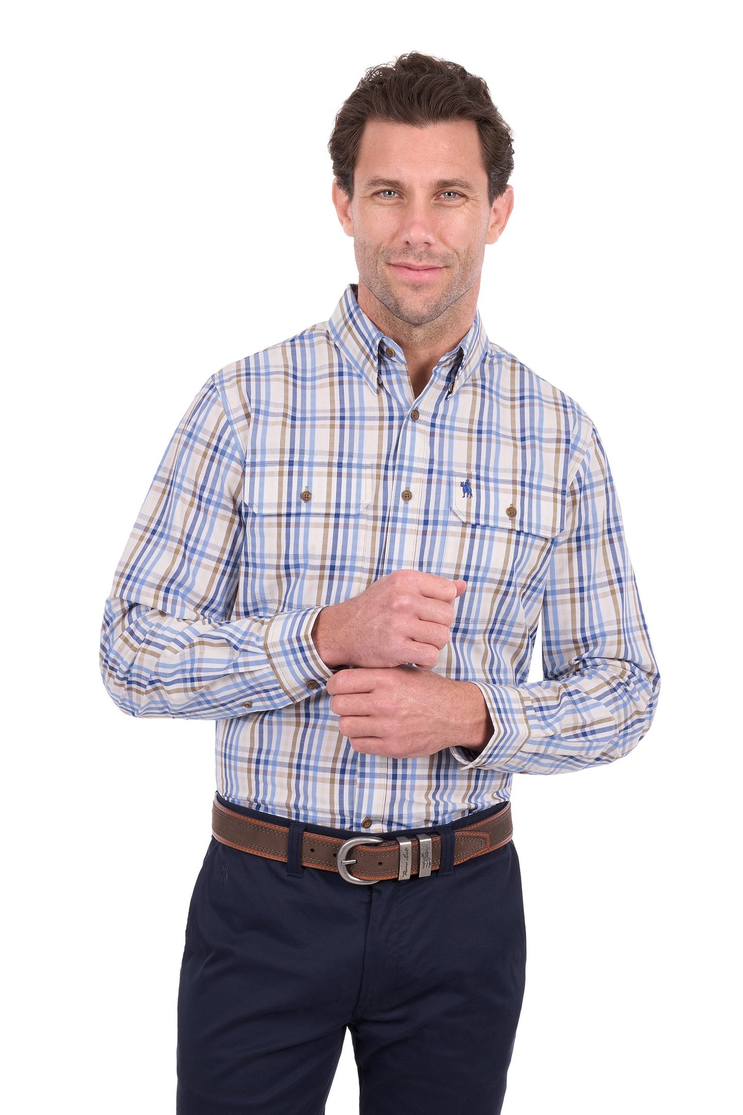 Thomas Cook Men’s Tommy Check 2-Pocket Long Sleeve Shirt