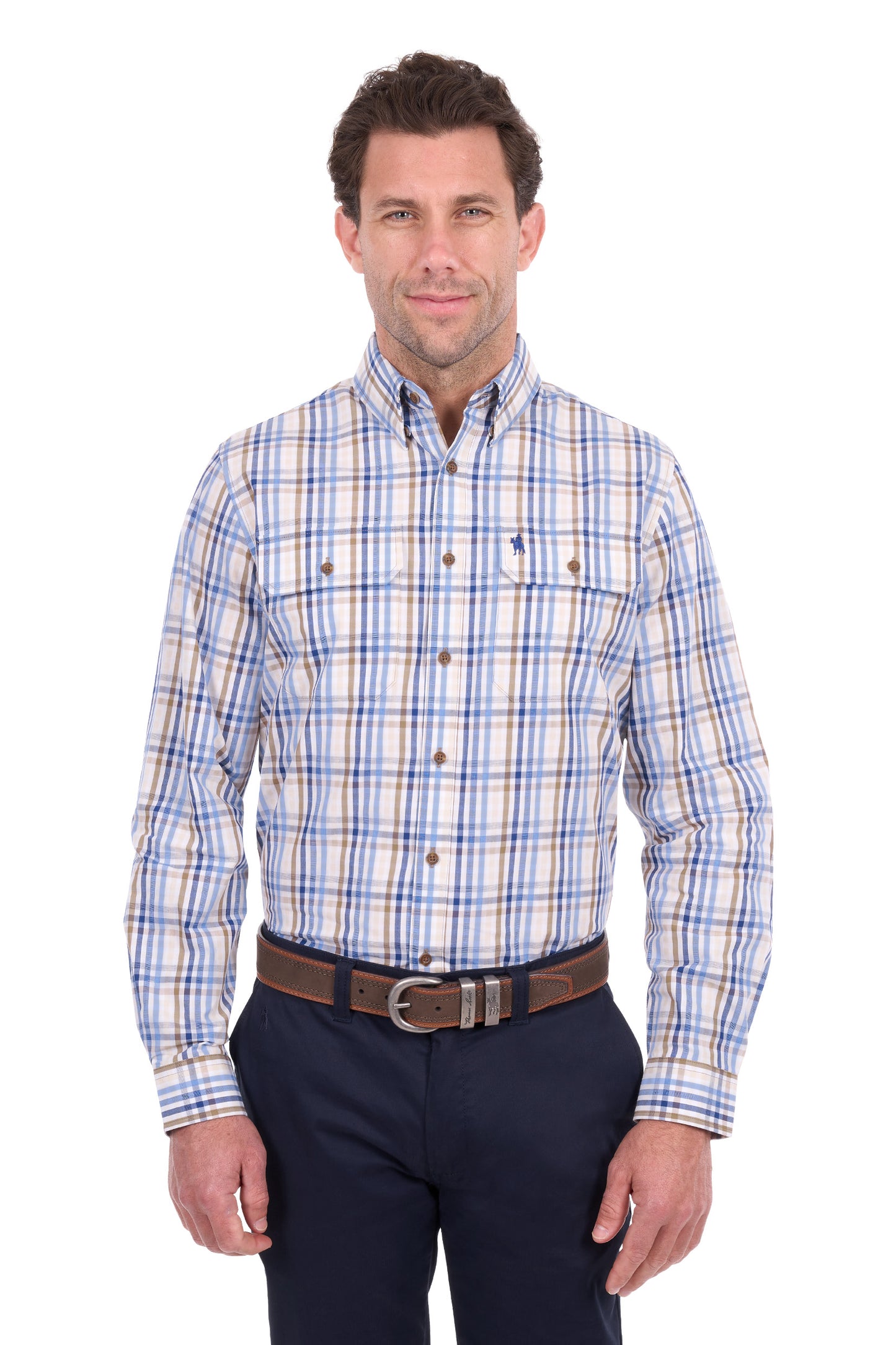 Thomas Cook Men’s Tommy Check 2-Pocket Long Sleeve Shirt