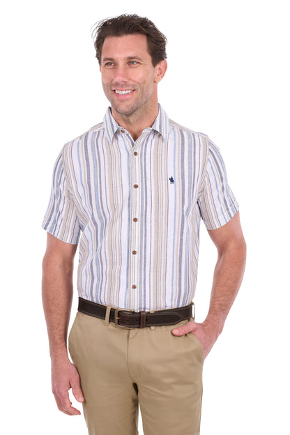 Thomas Cook Men’s Max Stripe Linen Short Sleeve Shirt