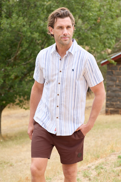 Thomas Cook Men’s Max Stripe Linen Short Sleeve Shirt