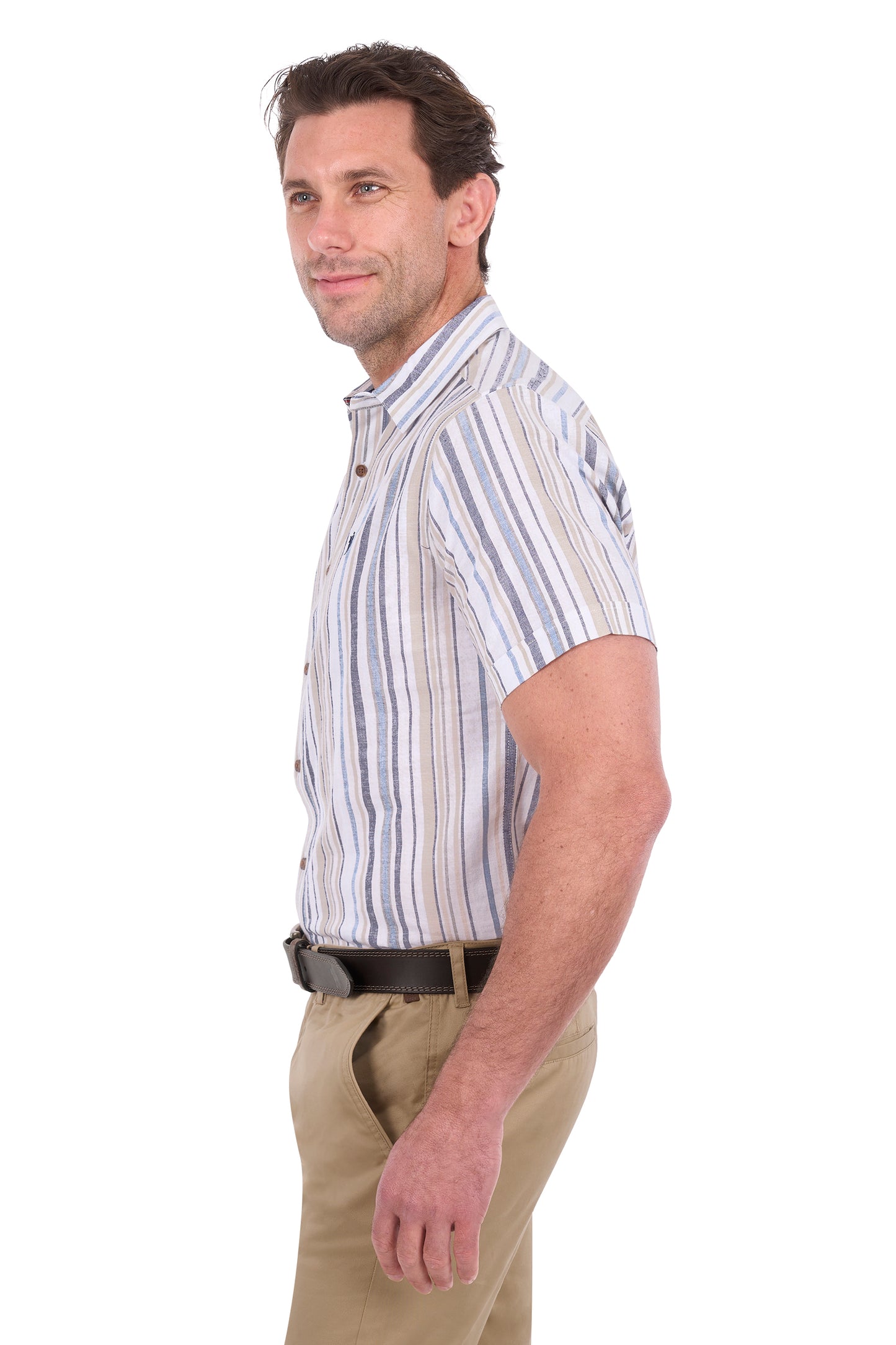 Thomas Cook Men’s Max Stripe Linen Short Sleeve Shirt