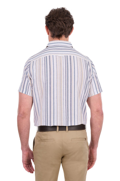 Thomas Cook Men’s Max Stripe Linen Short Sleeve Shirt