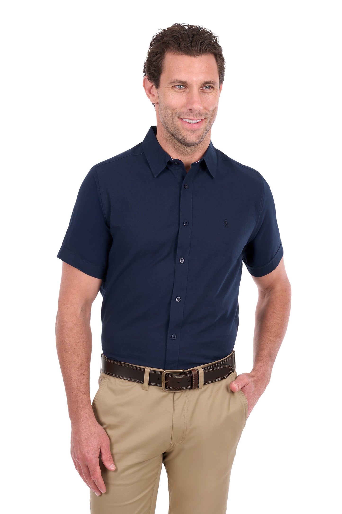 Thomas Cook Men’s TC Linen Short Sleeve Shirt - Navy