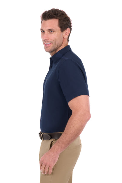Thomas Cook Men’s TC Linen Short Sleeve Shirt - Navy