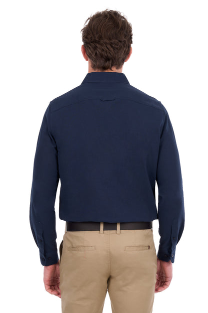 Thomas Cook Men’s TC Linen Long Sleeve Shirt- Navy