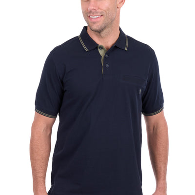 Thomas Cook Men’s Henry Tailored 1-Pocket Short Sleeve Polo - Navy