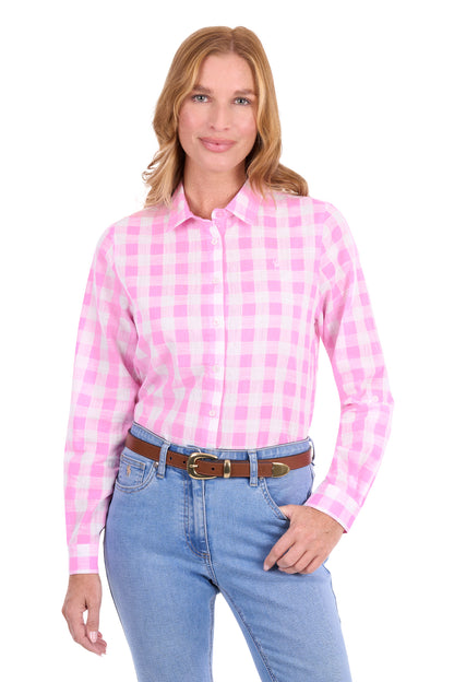 Thomas Cook Women’s Eliza Tab Long Sleeve Shirt - Pink/White