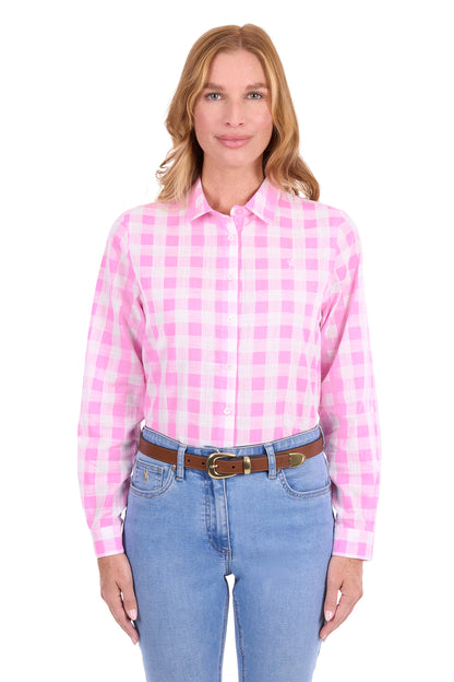 Thomas Cook Women’s Eliza Tab Long Sleeve Shirt - Pink/White