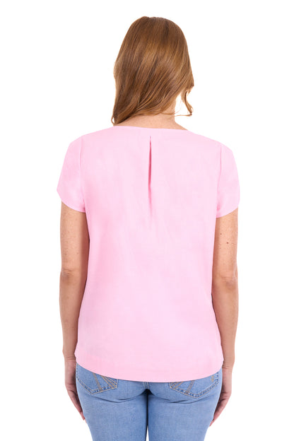 Thomas Cook Women’s Sadie Linen Top - Rose Pink