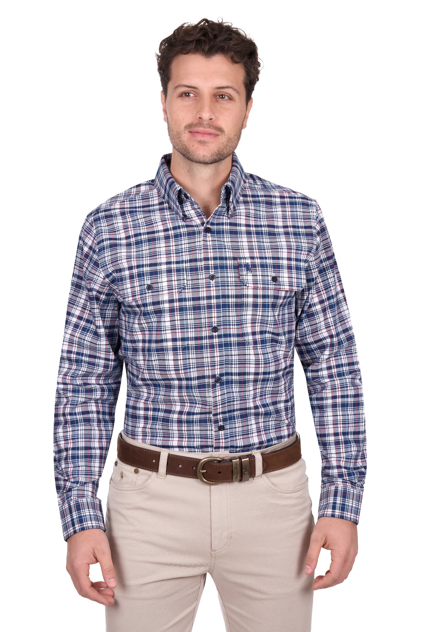 Thomas Cook Men’s Sean Check 2-Pocket Long Sleeve Shirt