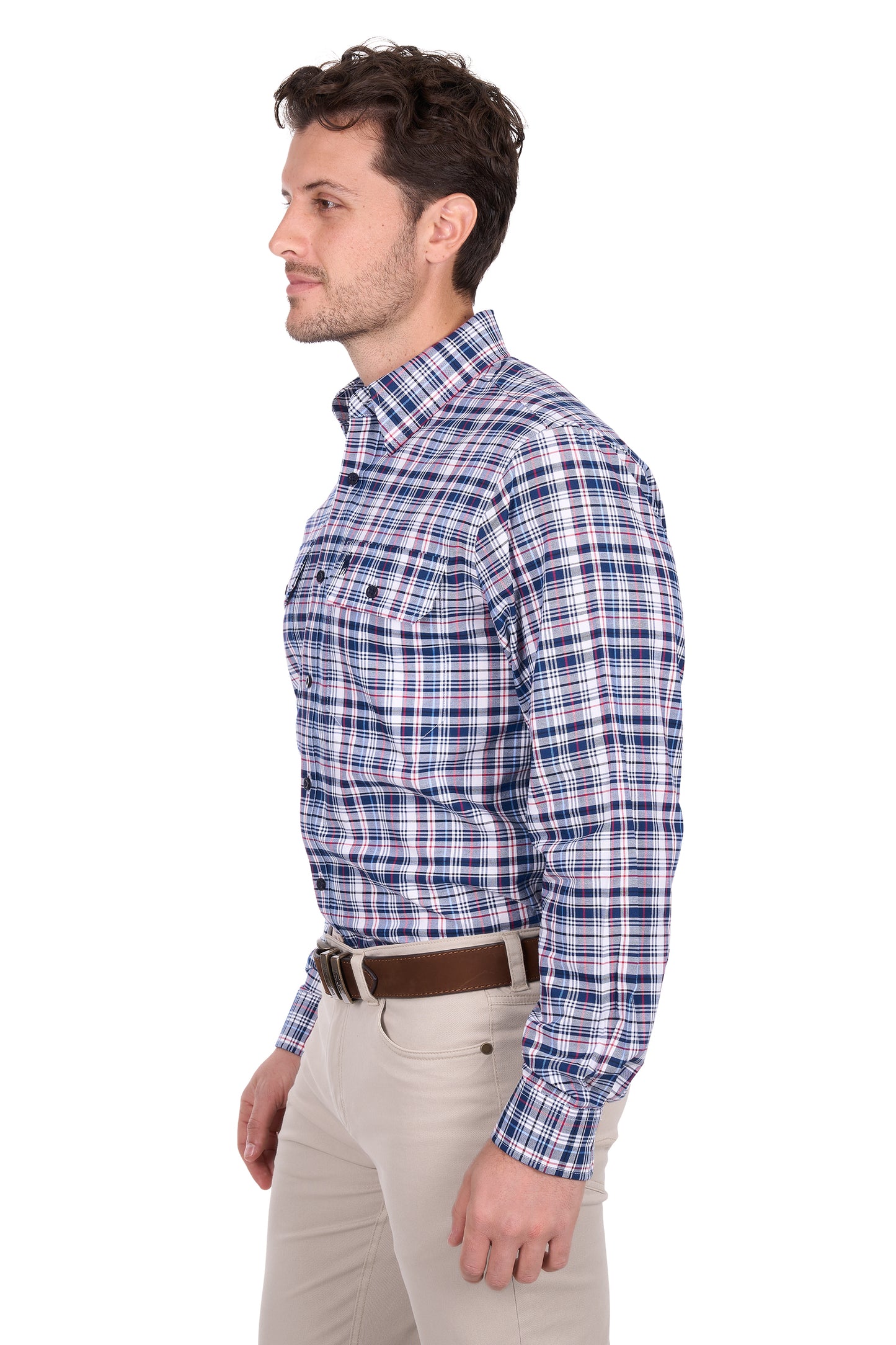 Thomas Cook Men’s Sean Check 2-Pocket Long Sleeve Shirt