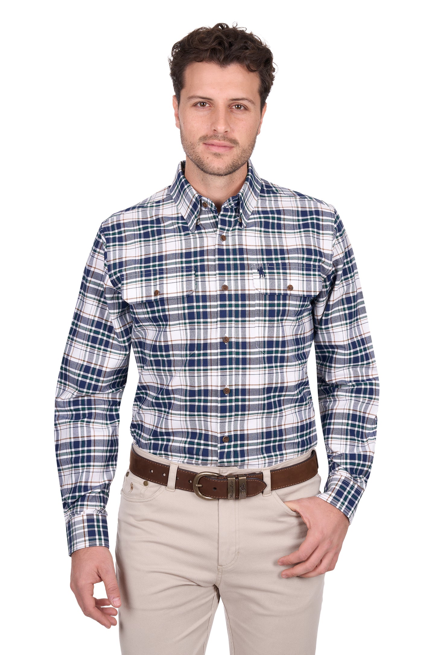 Thomas Cook Men’s Justin Check 2-Pocket Long Sleeve Shirt