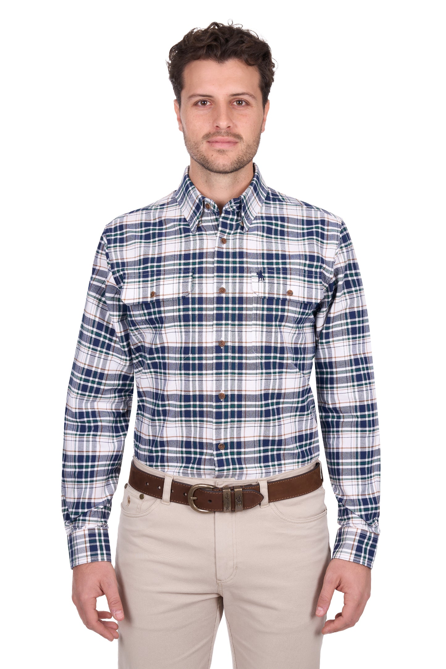 Thomas Cook Men’s Justin Check 2-Pocket Long Sleeve Shirt