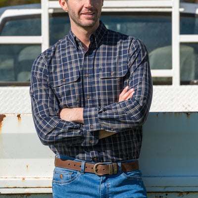 Thomas Cook Men’s Adam Check 2-Pocket Long Sleeve Shirt