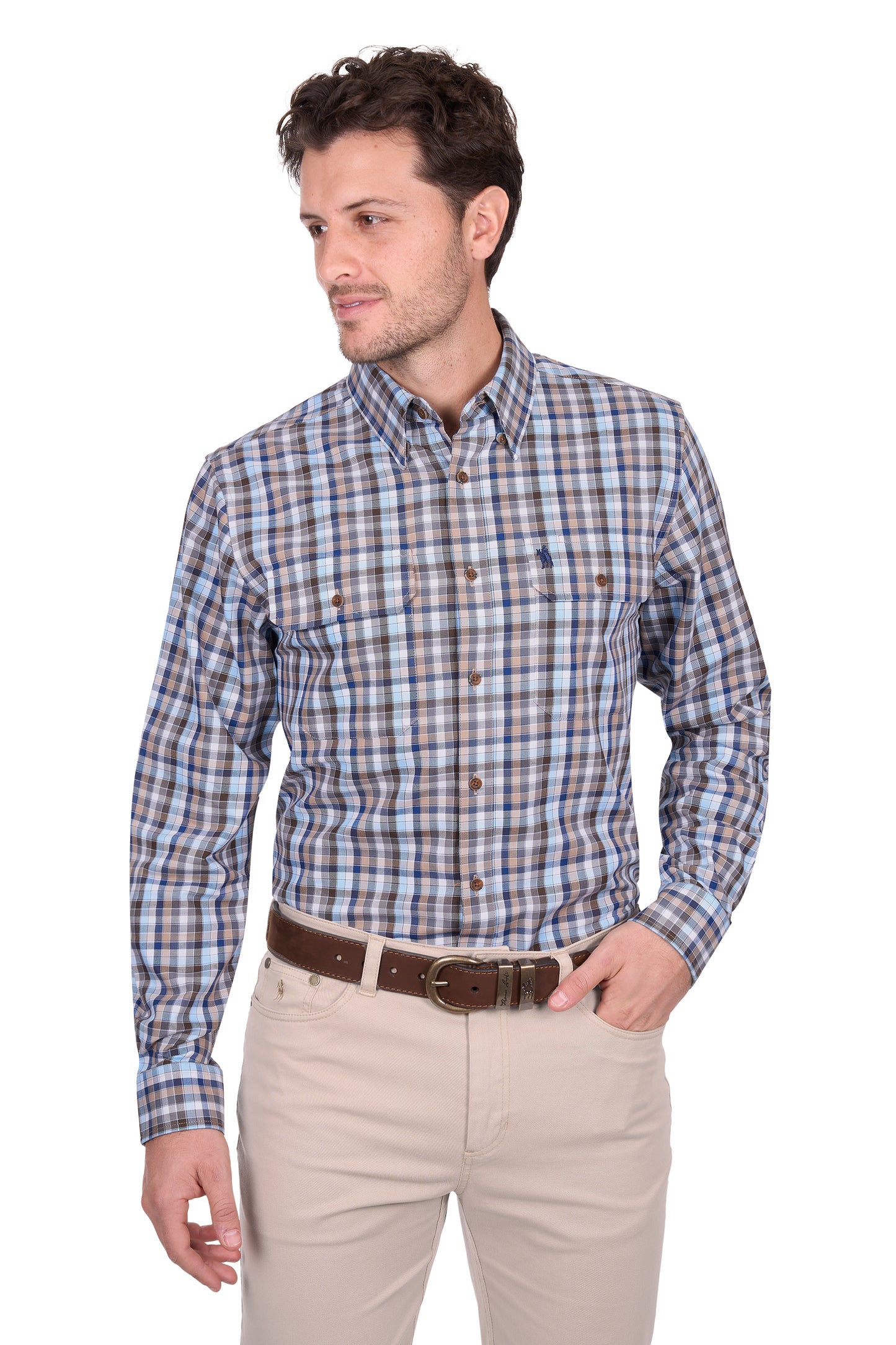 Thomas Cook Men’s Jonathan Check 2-Pocket Long Sleeve Shirt