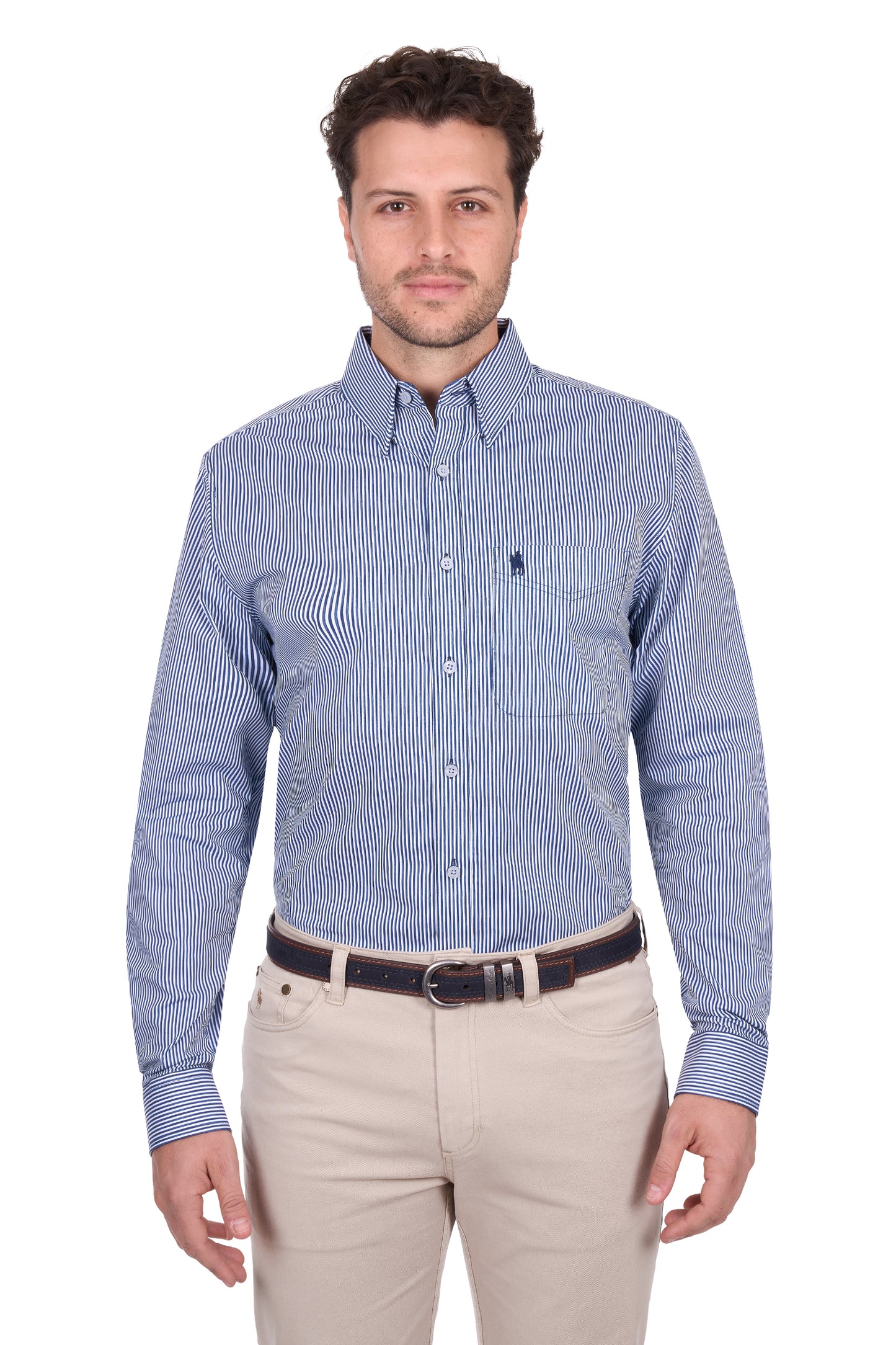 Thomas Cook Men’s Gregory Stripe 1-Pocket Long Sleeve Shirt