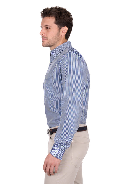 Thomas Cook Men’s Gregory Stripe 1-Pocket Long Sleeve Shirt