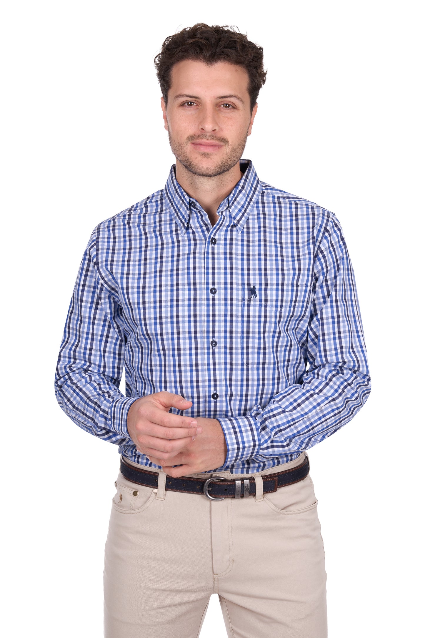 Thomas Cook Men’s Andrew Check 1-Pocket Long Sleeve Shirt