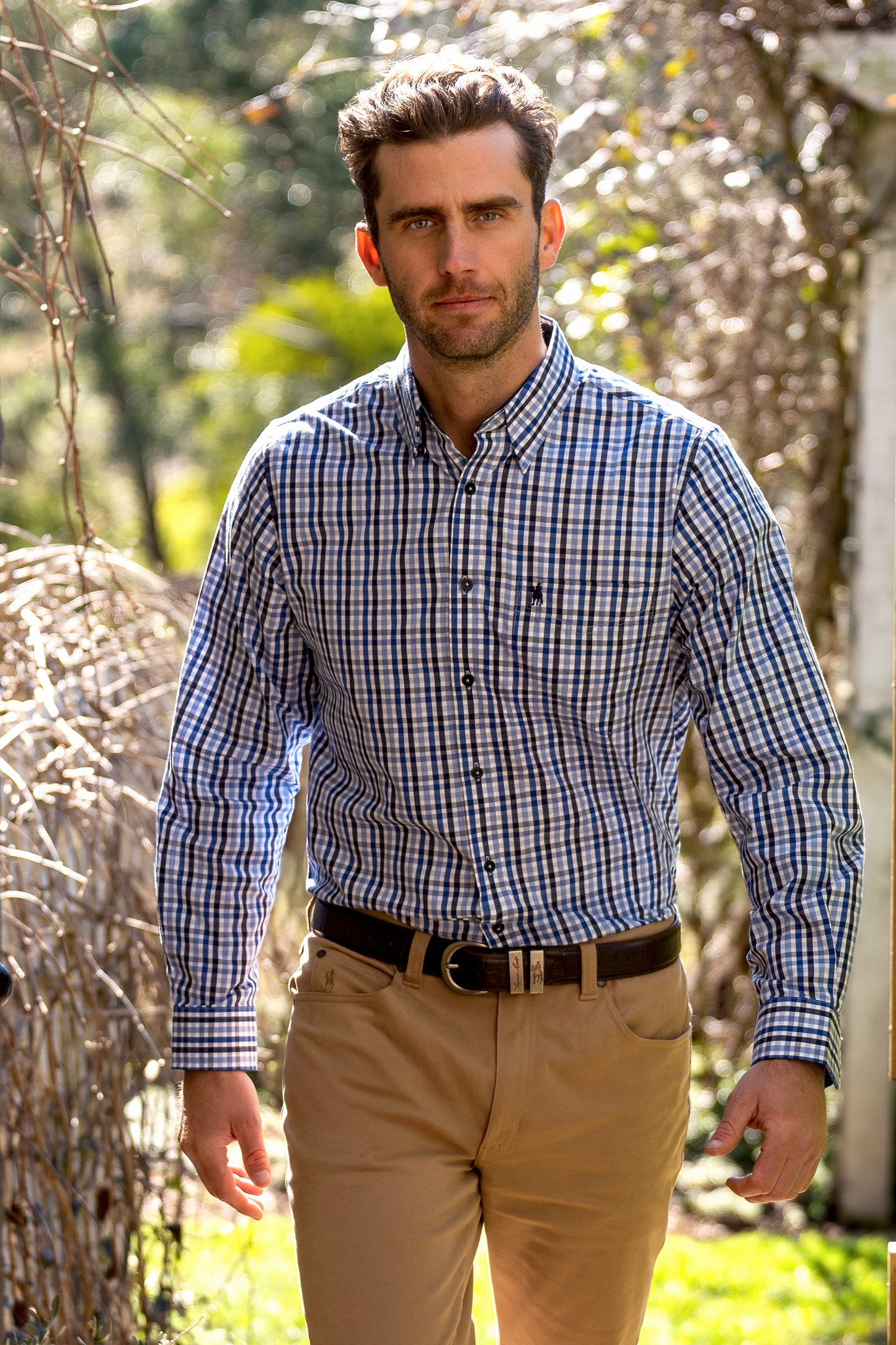 Thomas Cook Men’s Andrew Check 1-Pocket Long Sleeve Shirt