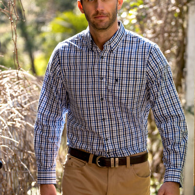 Thomas Cook Men’s Andrew Check 1-Pocket Long Sleeve Shirt