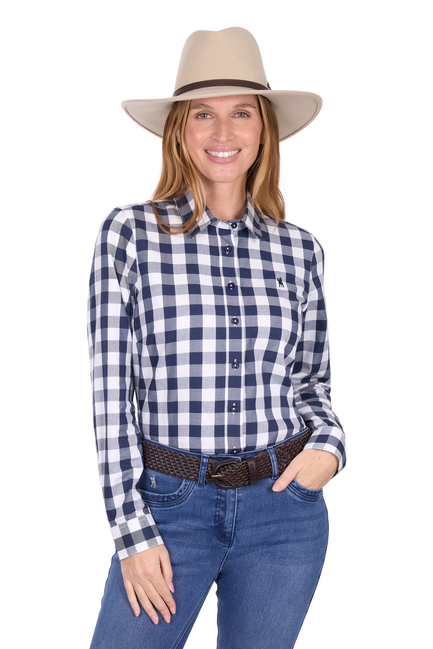Thomas Cook Women's Tamara Long Sleeve Shirt - Navy/White