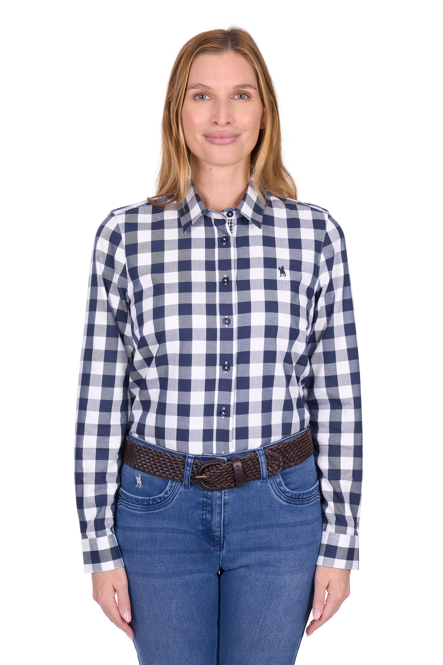 Thomas Cook Women's Tamara Long Sleeve Shirt - Navy/White
