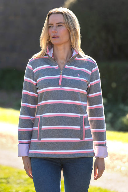 Thomas Cook Women's Jane 1/4 Zip Stripe Rugby