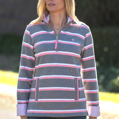Thomas Cook Women's Jane 1/4 Zip Stripe Rugby