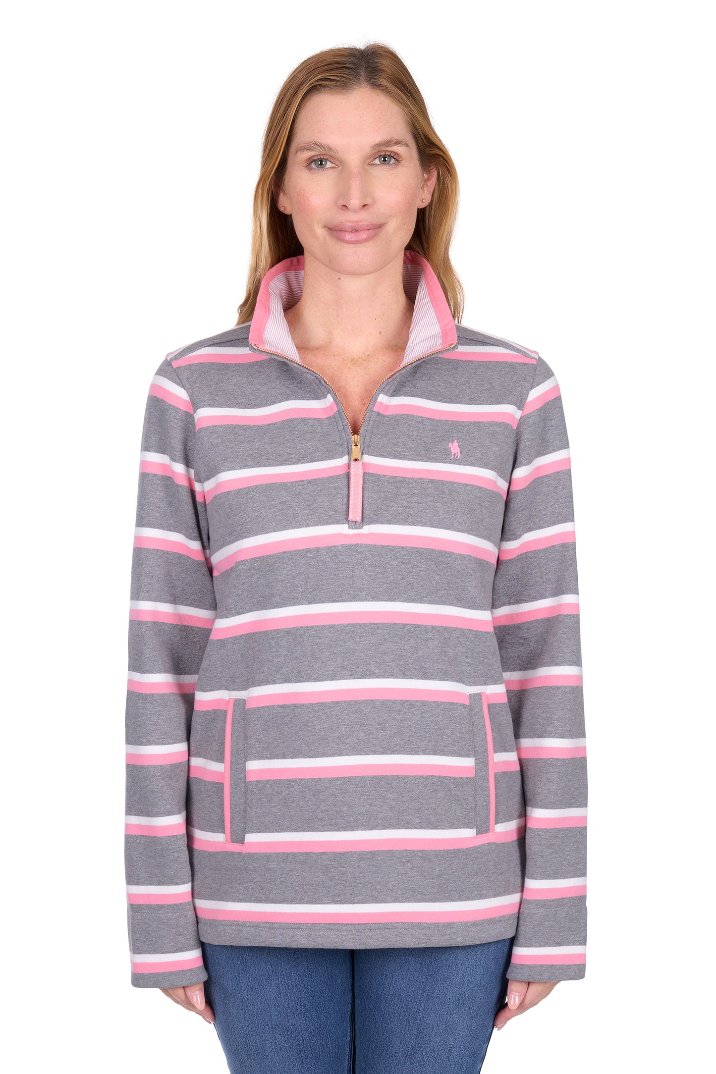 Thomas Cook Women's Jane 1/4 Zip Stripe Rugby