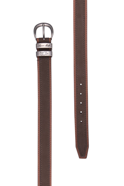 Thomas Cook Stanley Belt - Chocolate/Tan