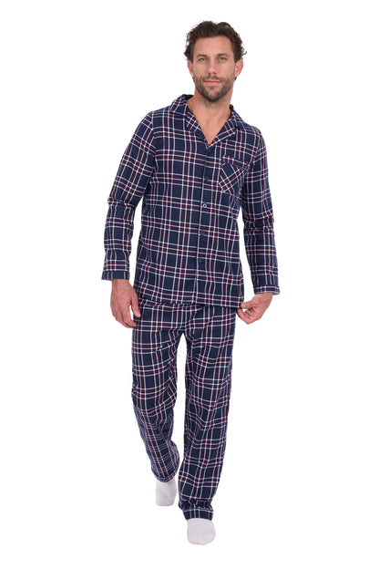 Thomas Cook Men’s Long Sleeve Pyjamas - Navy/White