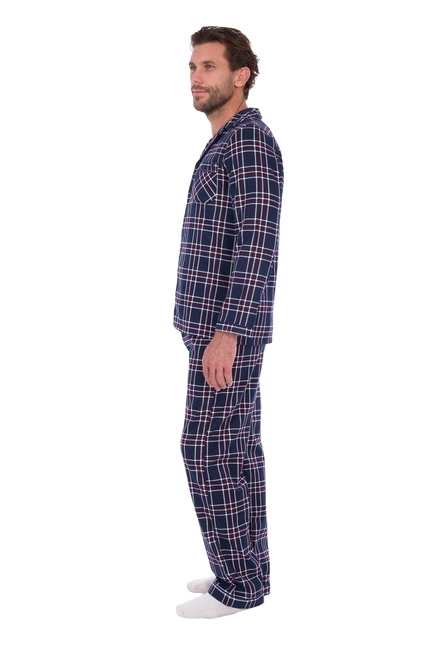 Thomas Cook Men’s Long Sleeve Pyjamas - Navy/White