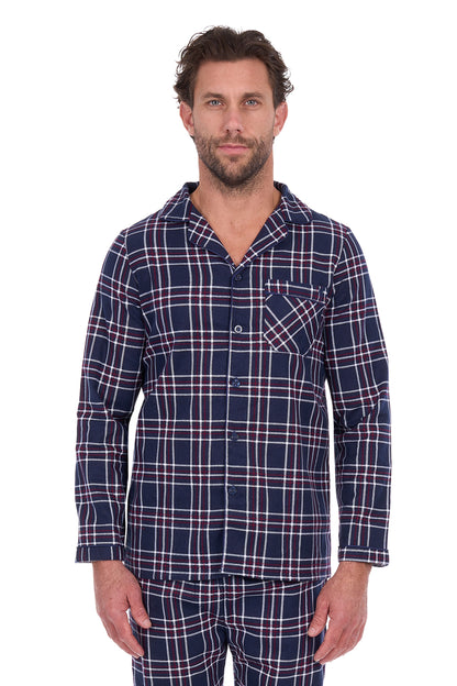 Thomas Cook Men’s Long Sleeve Pyjamas - Navy/White