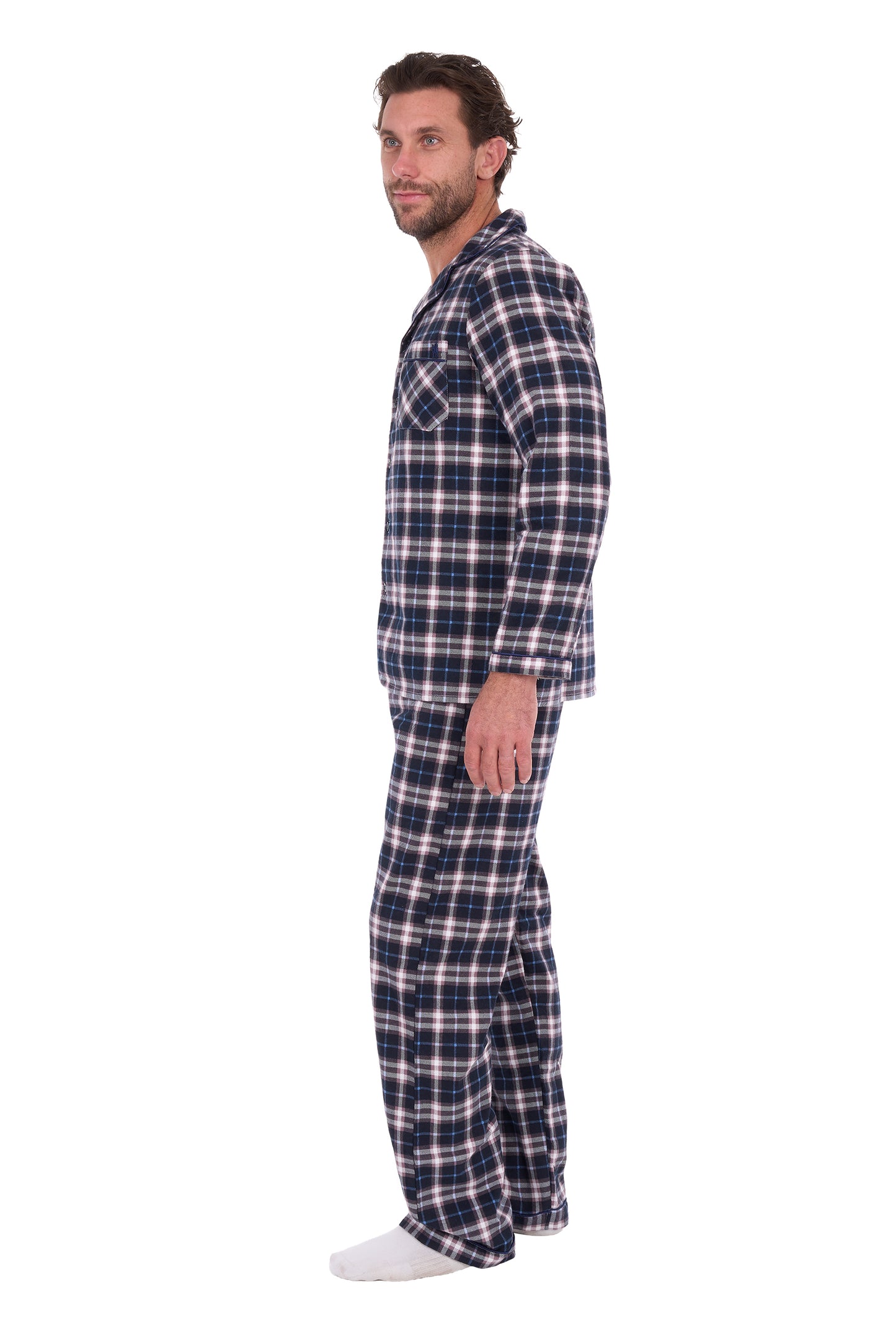 Thomas Cook Men’s Long Sleeve Pyjamas - Navy/Grey