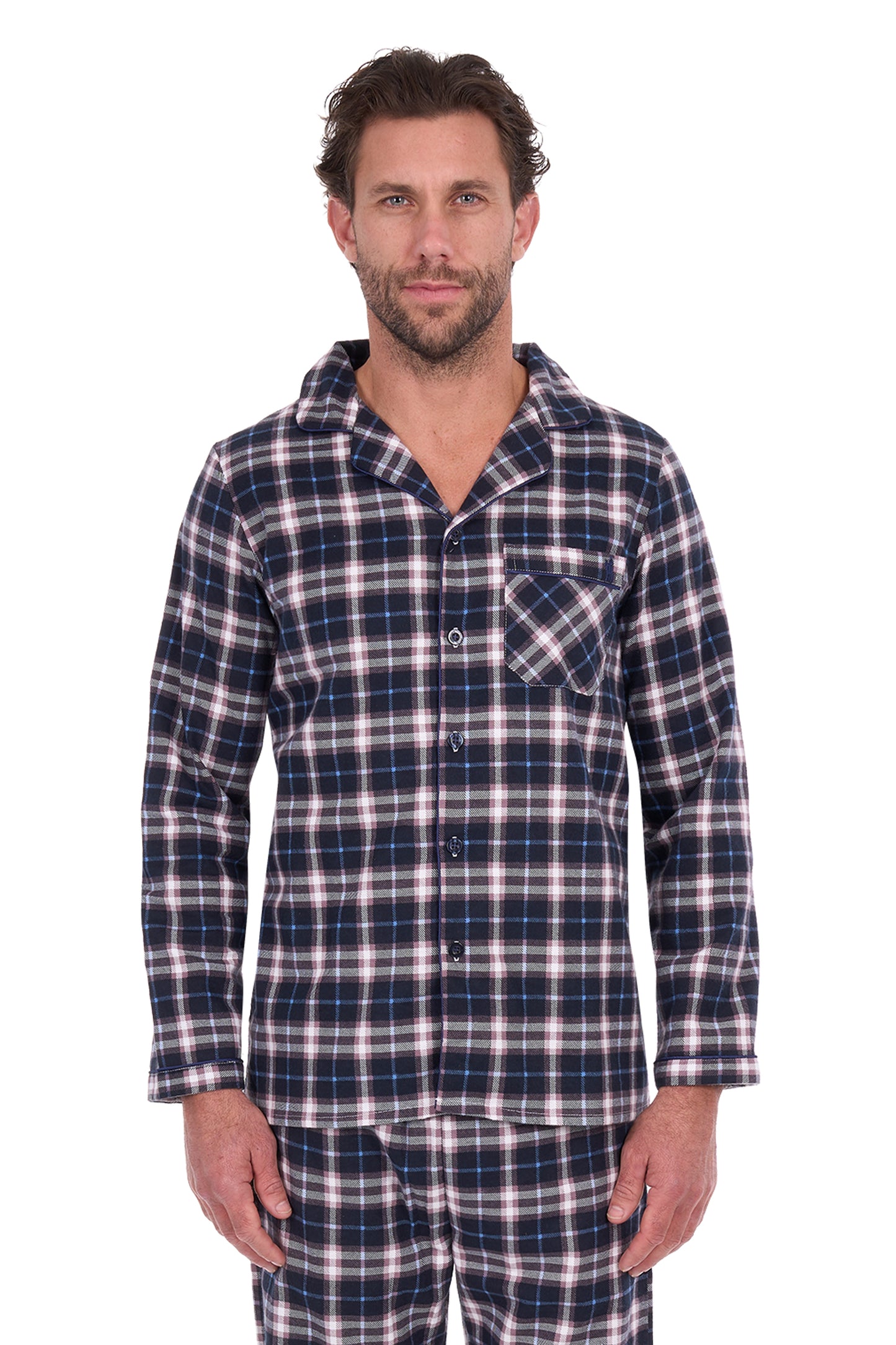 Thomas Cook Men’s Long Sleeve Pyjamas - Navy/Grey