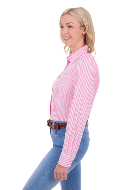 Thomas Cook Women’s Lawson Long Sleeve Shirt - Pink/White