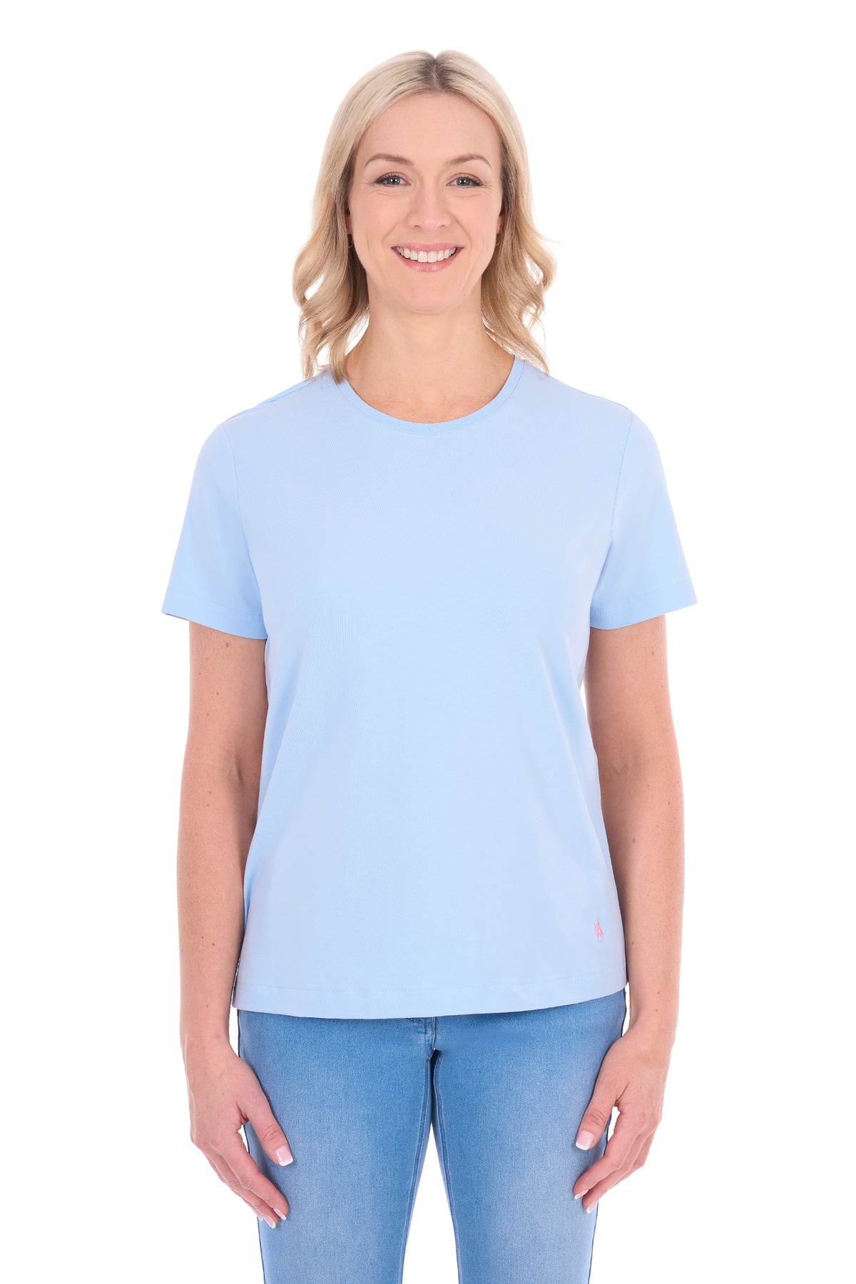 Thomas Cook Women’s Round Neck Classic Fit Tee -Pale Blue