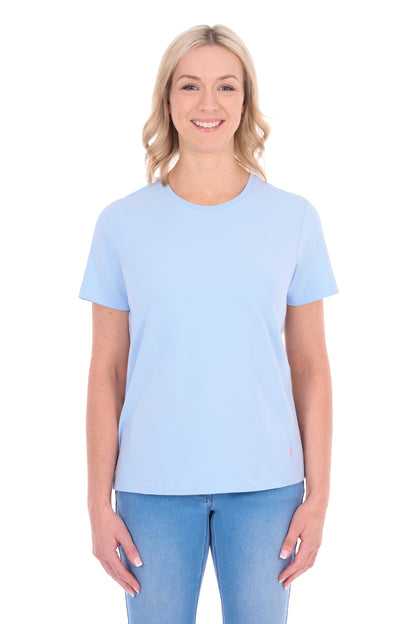 Thomas Cook Women’s Round Neck Classic Fit Tee -Pale Blue
