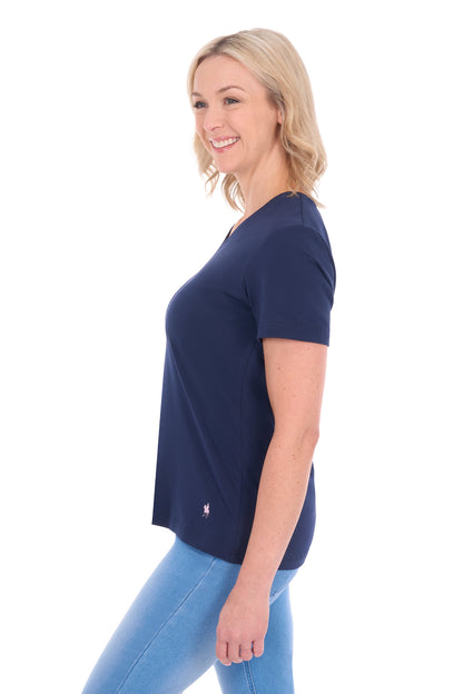 Thomas Cook Women’s V Neck Classic Fit Tee - Navy